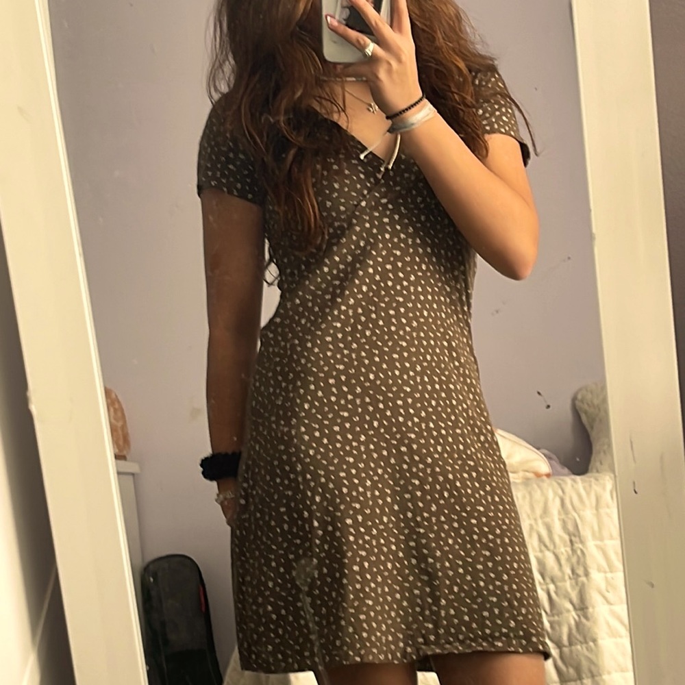 Brandy Melville Amara Top Floral Brown Dress